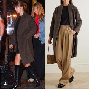 VINCE houndstooth Taylor Swift wool coat